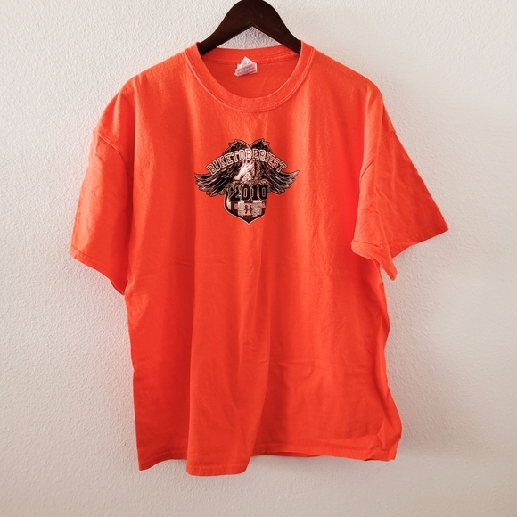 Biketoberfest 2010 Daytona Beach Gildan t-shirt size XL orange short sleeve - Picture 1 of 6